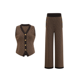 Cyrielle Monogram Jacquard Top and Trousers Set
