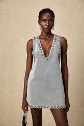 Daphné Denim Mini Dress — Light Blue