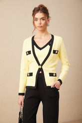 Eloise Knit Cardigan, Vest, and Trousers Set