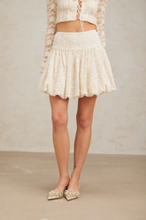 Tiphaine Sequined Pleated Mini Dress