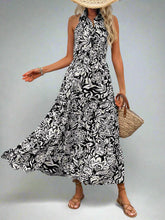 Backless Smocked Printed Midi Dress, Cuavan