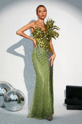 Gemma Sequin Maxi Dress — Emerald Green (II)