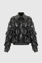 Nova Drawstring Leather Jacket, Cuavan