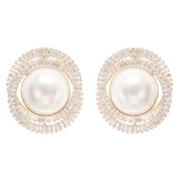 Éléonore Faux-Pearl Crystal Earrings