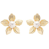 Jeanne Floral Faux Pearl Earrings