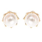 Salome Crown Faux Pearl Earrings