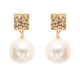 Elegant Faux-Pearl Drop Earrings
