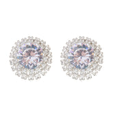 Gina Blue Rhinestone Earrings