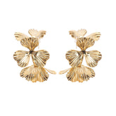 Lola Gold Faux-Flower Earrings, Cuavan