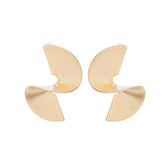 Twisted Gold-Plated Stud Earrings