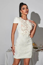 Ephigenie Floral Pearl Mini Dress