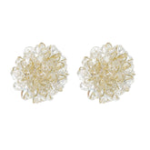 Beaded Flower Stud Earrings