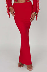 Astrid Maxi Skirt — Red, Cuavan