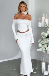 Deema Maxi Skirt — Ivory, Cuavan