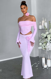 Deema Maxi Skirt — Pink, Cuavan