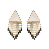 Fringed Triangle Earrings