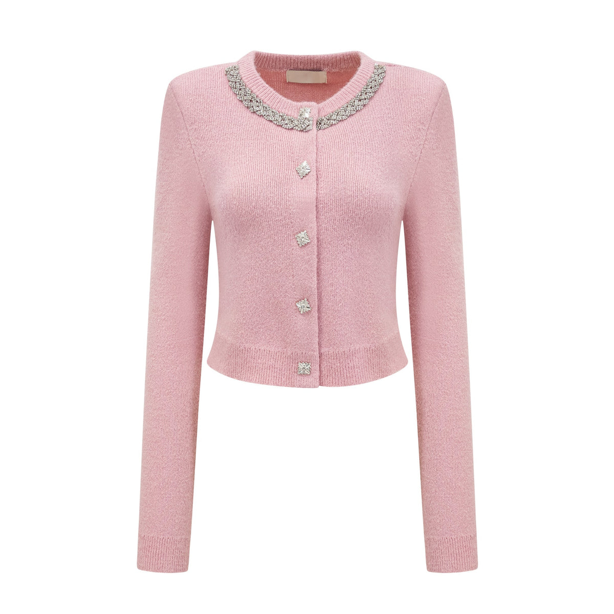 Renée Crystal-Embellished Jacket and Skirt Set — Pink