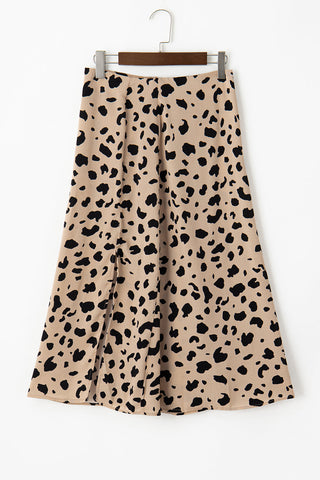 Slit Printed Midi Skirt, Cuavan