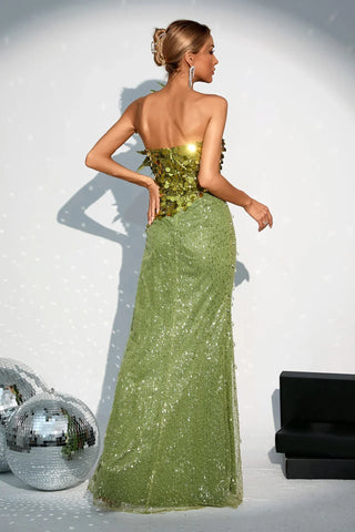 Gemma Sequin Maxi Dress — Emerald Green (II)