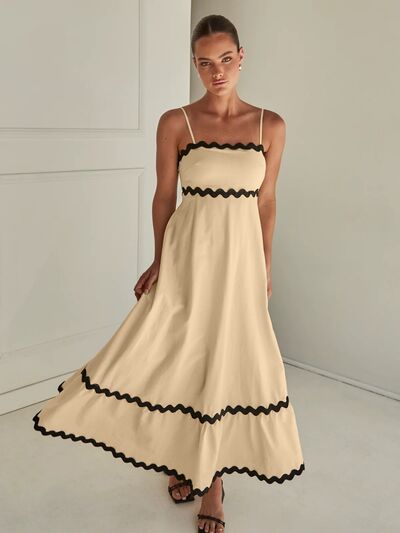 Spaghetti Strap Maxi Dress, Cuavan