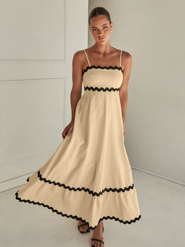Spaghetti Strap Maxi Dress, Cuavan