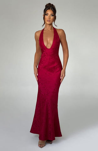 Josephine Maxi Dress — Red, Cuavan