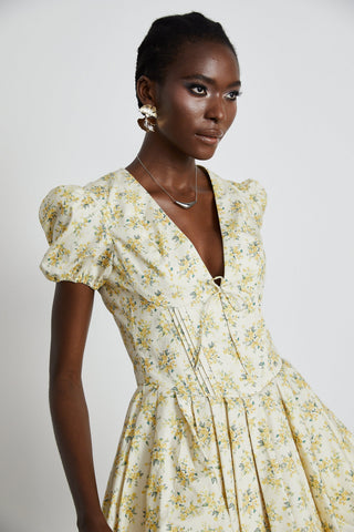 Floral-Print Pleated Mini Dress by Liane