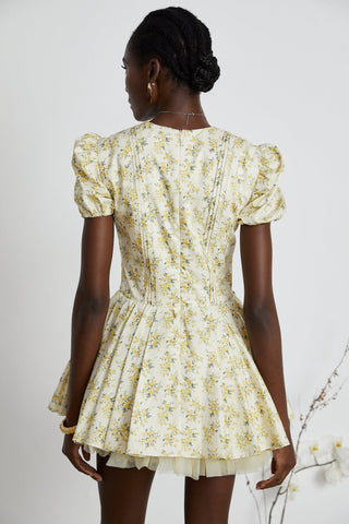 Floral-Print Pleated Mini Dress by Liane