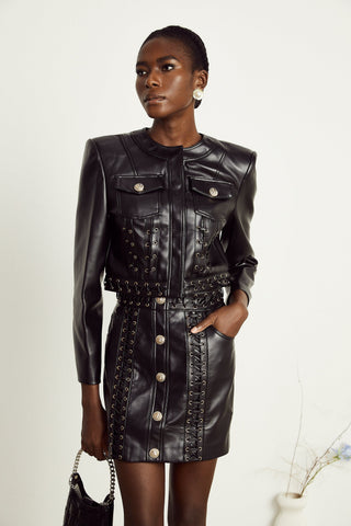 Daphné Eyelet Jacket and Skirt Set