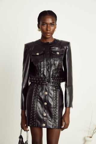 Daphné Eyelet Jacket and Skirt Set