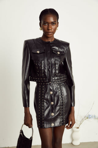 Daphné Eyelet Jacket and Skirt Set
