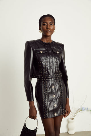 Daphné Eyelet Jacket and Skirt Set