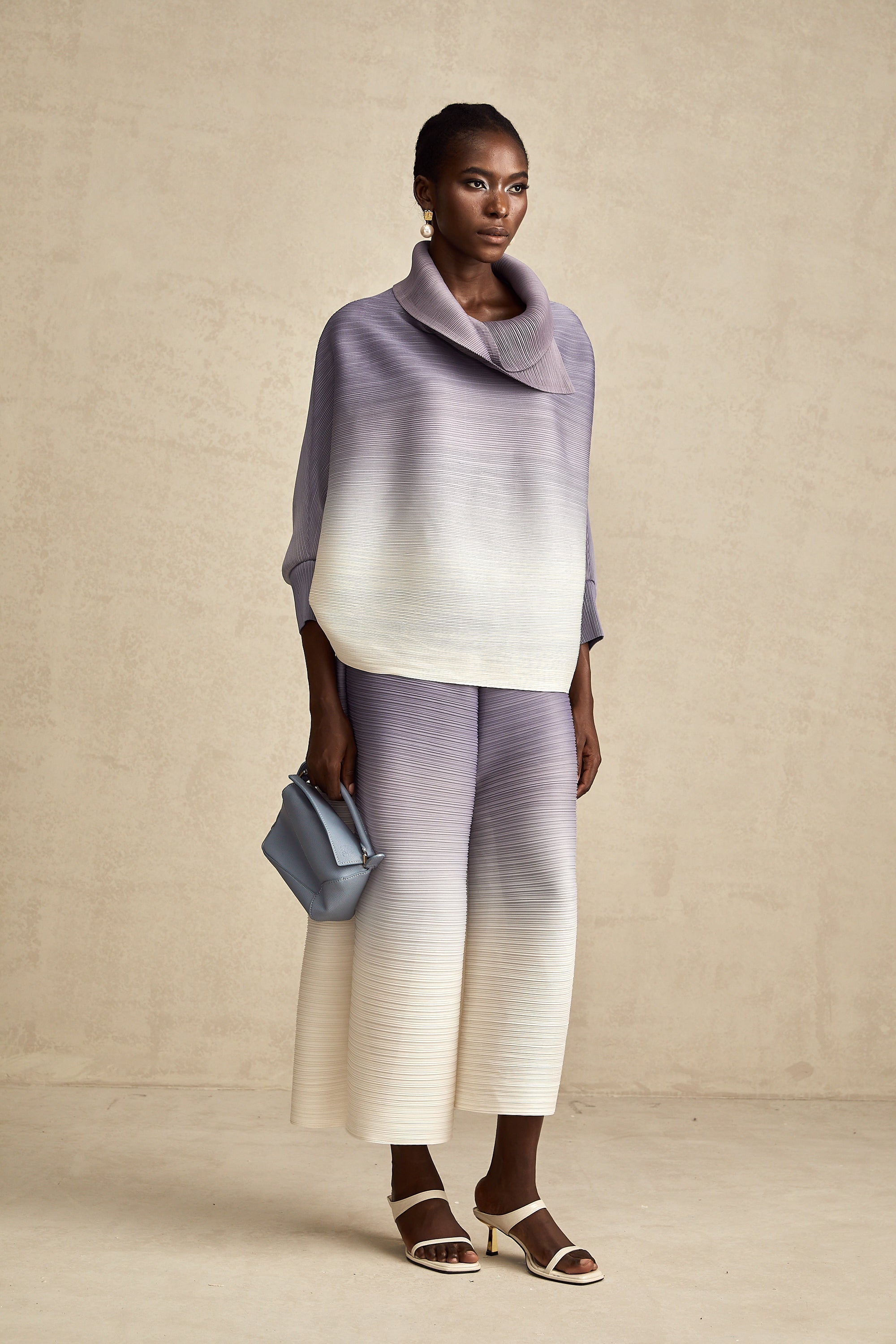 Agathe Gradient Blouse and Trouser Set — Purple, Cuavan