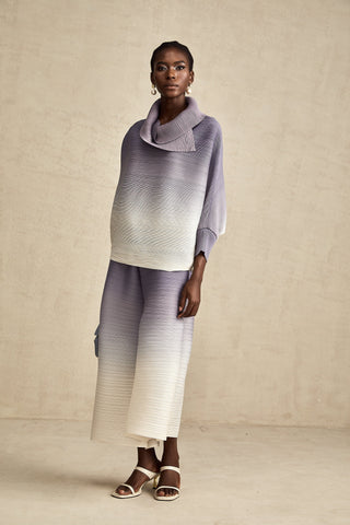 Agathe Gradient Blouse and Trouser Set — Purple, Cuavan