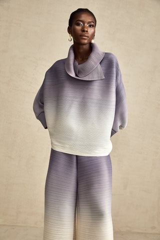 Agathe Gradient Blouse and Trouser Set — Purple, Cuavan