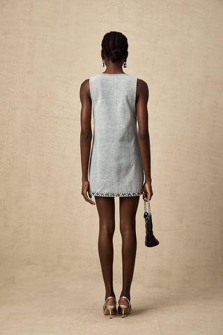 Daphné Denim Mini Dress — Light Blue