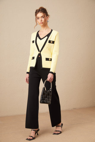 Eloise Knit Cardigan, Vest, and Trousers Set
