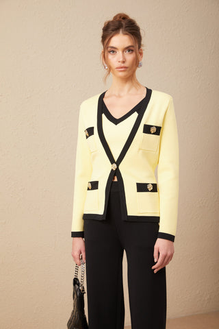 Eloise Knit Cardigan, Vest, and Trousers Set