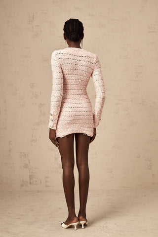 Khady Form-Fitting Knit Mini Dress — Pink