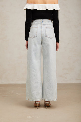 Mélanie Embellished Wide-Leg Jeans