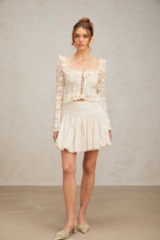 Tiphaine Sequined Pleated Mini Dress