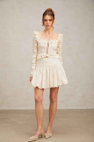 Tiphaine Sequined Pleated Mini Dress