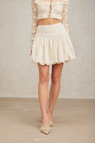 Tiphaine Sequined Pleated Mini Dress