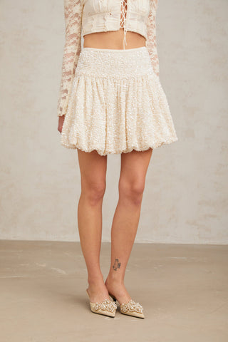 Tiphaine Sequined Pleated Mini Dress