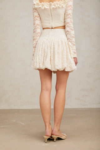 Tiphaine Sequined Pleated Mini Dress