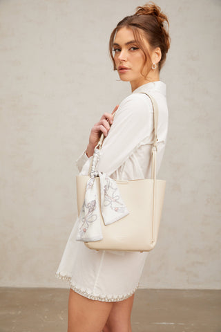 Zahra Scarf-Detail Tote Bag