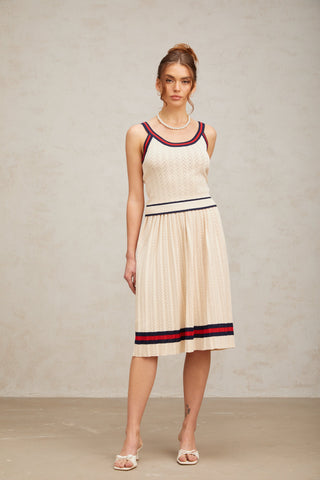 Bérénice Argyle Knit Top, Cardigan & Skirt Set