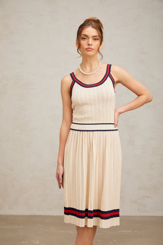 Bérénice Argyle Knit Top, Cardigan & Skirt Set