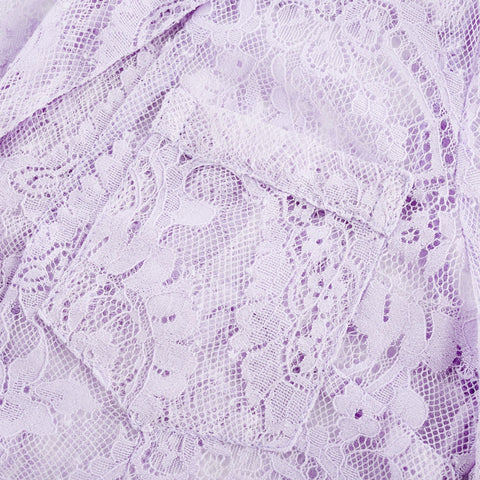 Lisette Lace Embroidery Top and Skirt Set — Purple