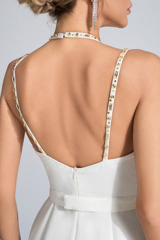 Matilda Sequin-Embellished Jumpsuit — White